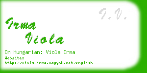 irma viola business card